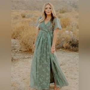 Baltic Born Sage Floral Maxi Dress